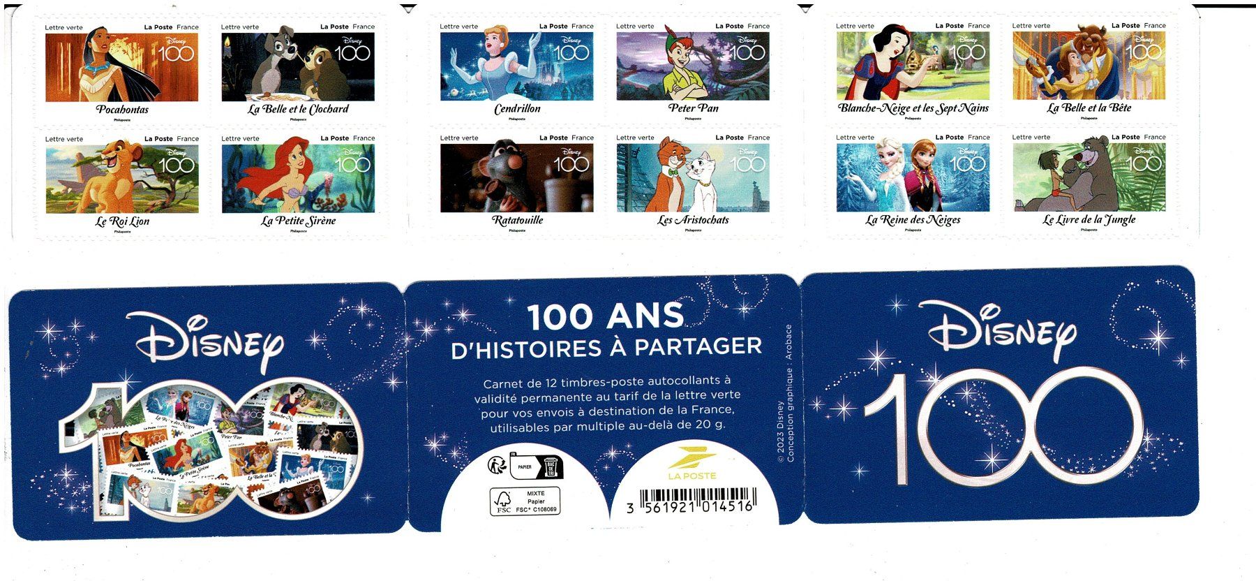 Tutti i francobolli: France Heftchen 100 Jahre Disney ** – Nuovo (secondo la descrizione) da Lausanne venduto da Whorvath