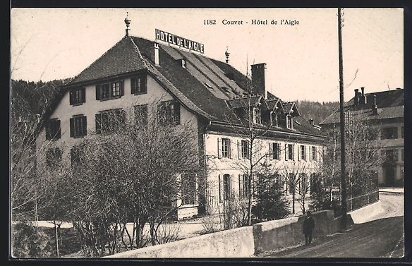 Ansichtskarten: AK Couvet, Hotel de l'Aigle – Gebraucht aus Berlin von bartko-reher