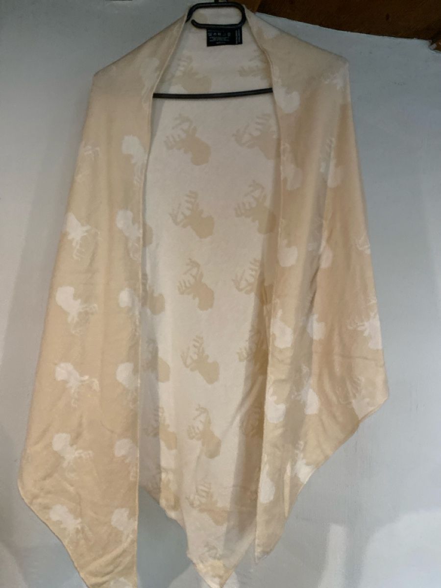 Foulard & Sciarpe: Warmer Trachten Schal, Beige, mit Hirschmuster, Top – Nuovo (secondo la descrizione) da Jonschwil venduto da ssdvm 1