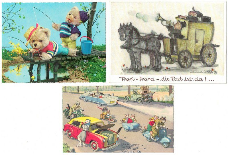 Cartoline postali: 3 Jux - Postkarten, sehr schön – Usato da Bonstetten venduto da Pinguin75