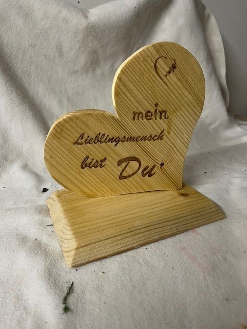 Holz Herz mit Spruch self Made Unikat Kaufen auf Ricardo