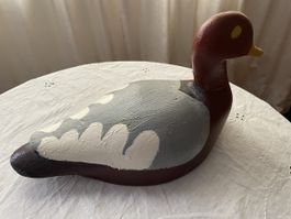 Vintage Enten-Deko aus Holz, handbemalt, Sammlerstück! (58)
