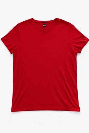Hugo Boss Men's Red V-Neck T-Shirt, Regular Fit, Summer☀️