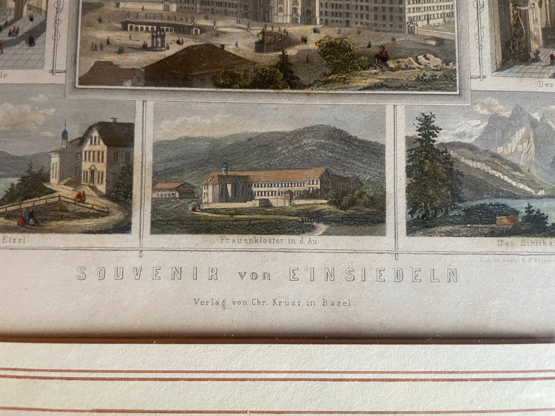 Incisioni: Souvenir von Einsiedeln Stahlstich – Usato da Zürich venduto da Sushinder 1