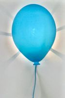 Vintage Ikea Design Ballon Lampe blau Wandleuchte 
