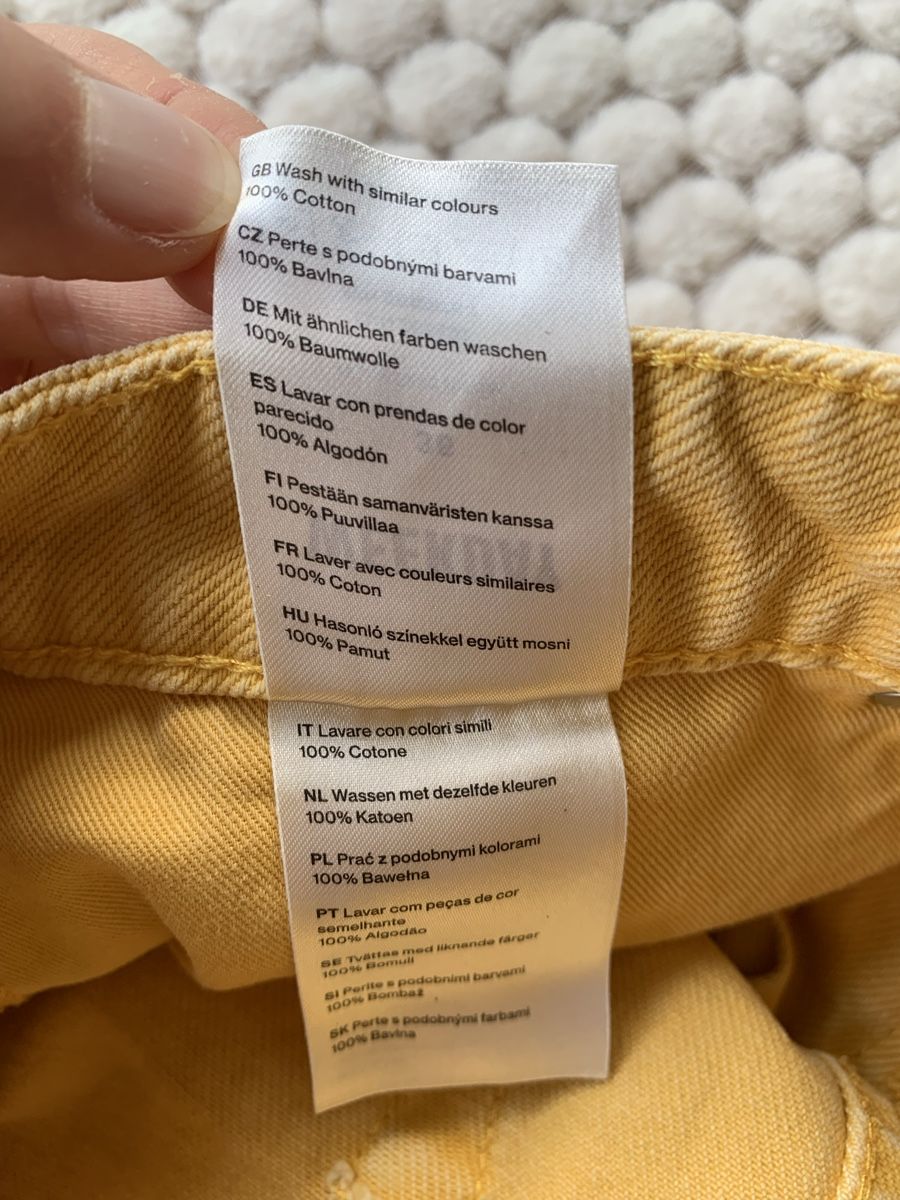 Weekday Röcke: Weekday Jeans-Rock Gelb – Gebraucht aus Zürich von med_qdd6 3
