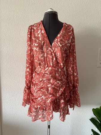 🧡 In The Style Kleid korall/weiss Gr. 36 wie neu
