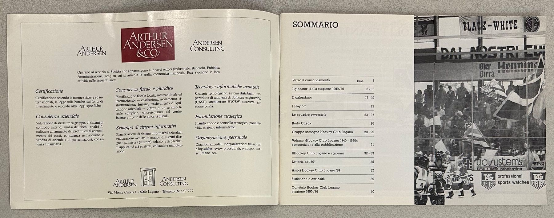 Dokumente: Vintage 50 anni HC Lugano Programma/Programm (1990-91) – Gebraucht aus Contone von Chaos76 1