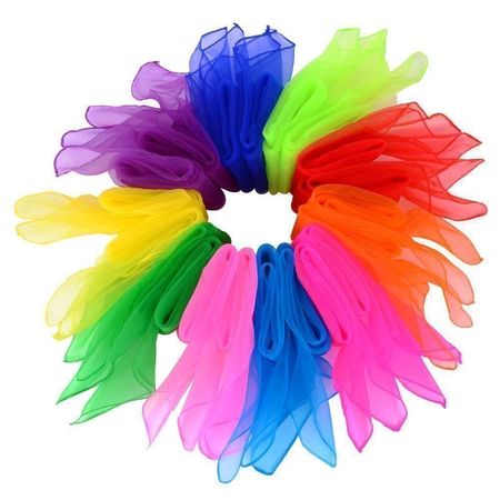 20pcs Tanzen Schal Jongliertücher Bunt