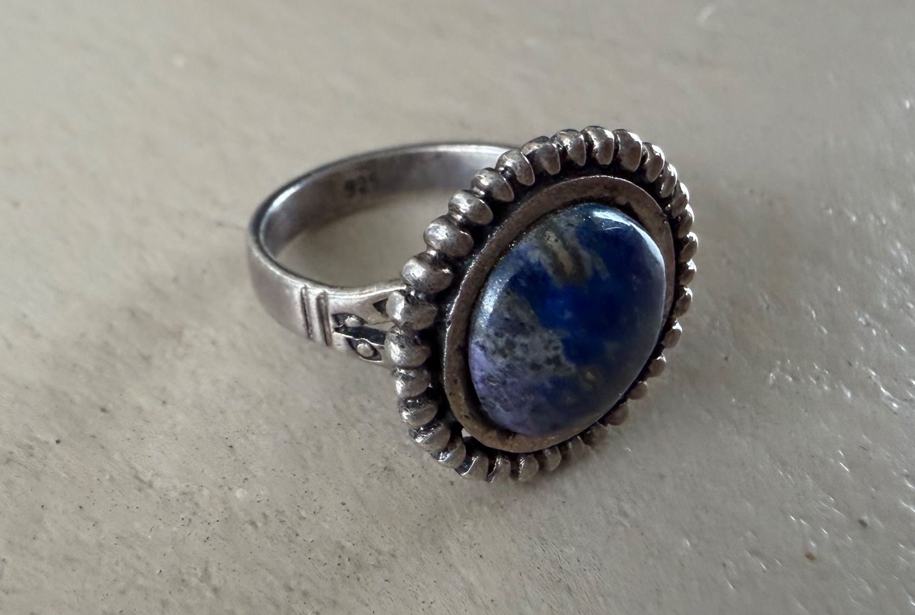 Anelli: 925 Sterlingsilber Ring mit Lapislazuli Stein 💙 – Usato da Zürich venduto da ClosetQueen 4