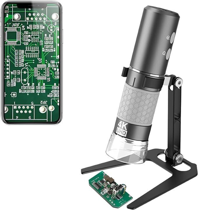 Mikroskopie: WiFi USB Digital Microscope Wireless Endoscope 4K 50-1000x – Neu und originalverpackt aus Basel von EchoPeak