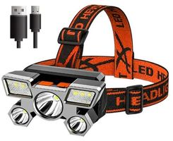 Wiederaufladbare Stirnlampe mit 5 Led