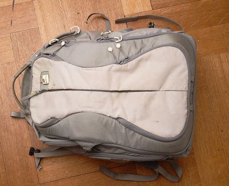 Kata Fotorucksack, Grau aussen- innen gelb - guter Zustand!