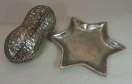 Nussdose & Sternschale Silbern, Deko