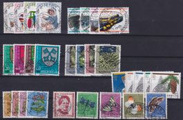 1951-1995, Pro Juventute 7 Sätze Einzelmarken mit ET-Stempel