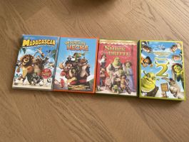 4 DreamWorks DVDs Madagascar Shrek guter Zustand