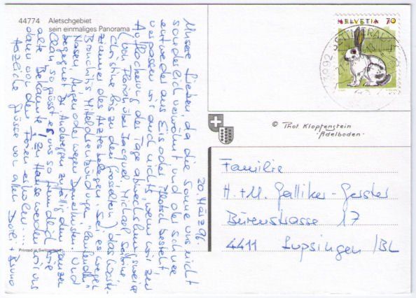 Cartes postales: Aletschgebiet – D'occasion à Binningen par Mountainrider 1