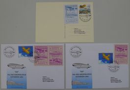 2003-2011, 3 ZEPPELIN-Belege mit Vignetten +Kehrdruck, Rar!