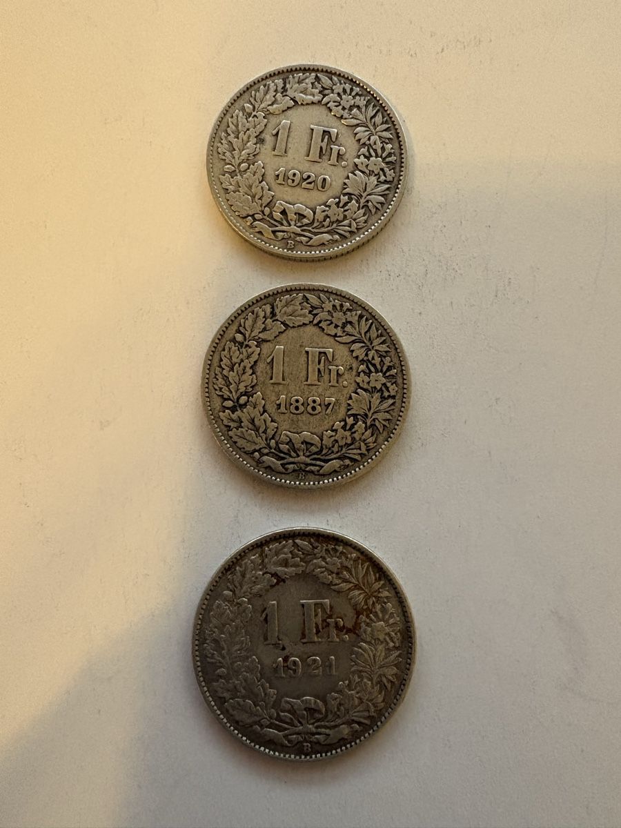 Tutti le monete: 1fr 1920 1887 1921 – Usato da Murten venduto da Tzaugg 1