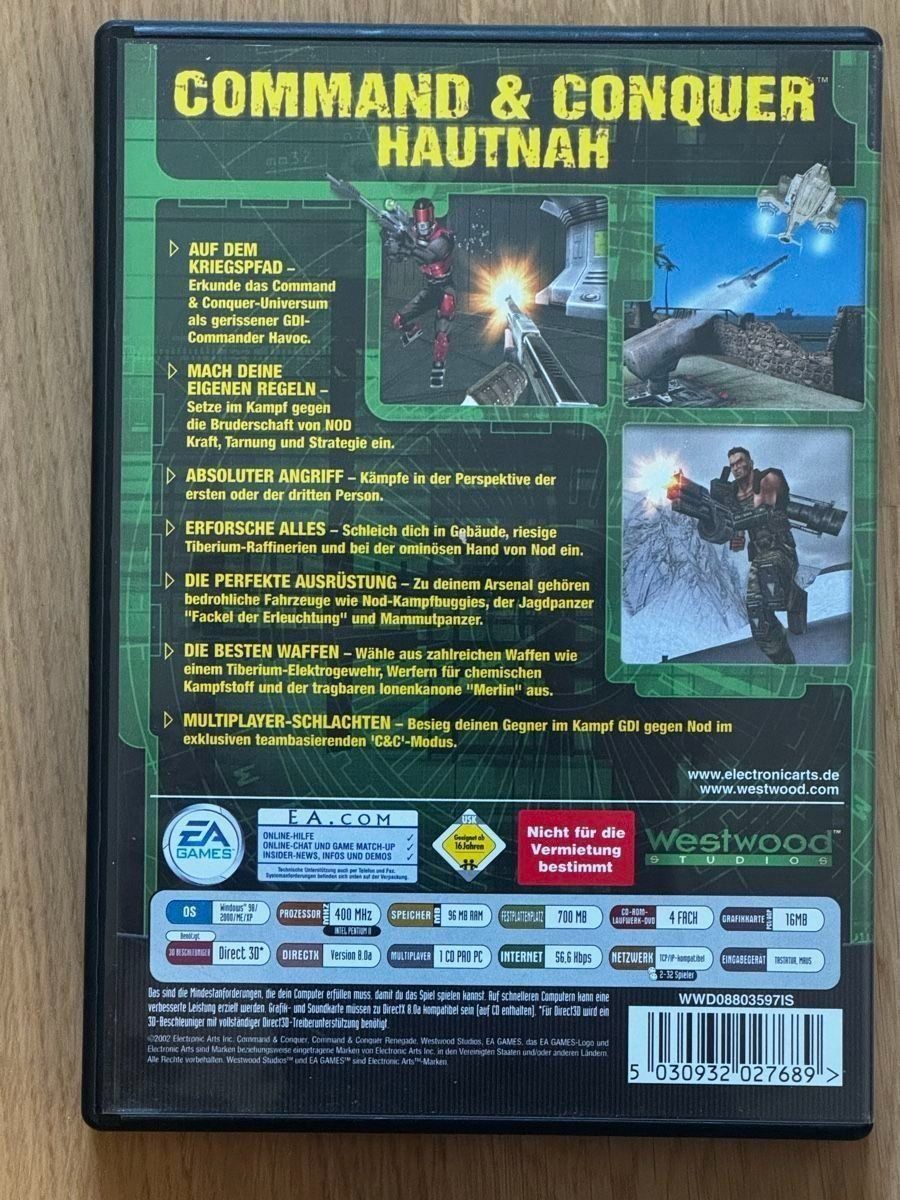 Jeux: Command & Conquer Renegade - CIB - PC – D'occasion à Uster par GamesAndStuff 1