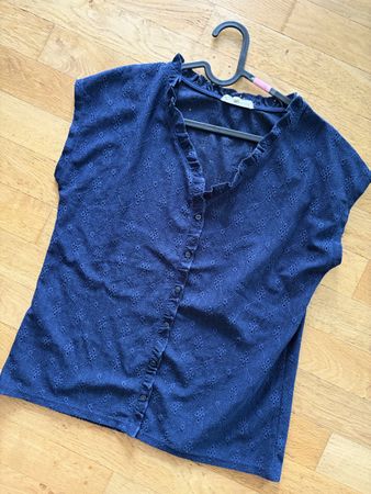 Haut à manches courtes grain de malice bleu marine taille S