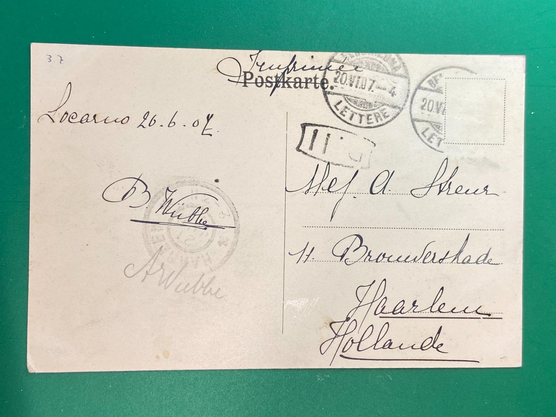 Cartoline postali: Locarno, Via delle Palme - belebt – Usato da Steg VS venduto da danwer74 1