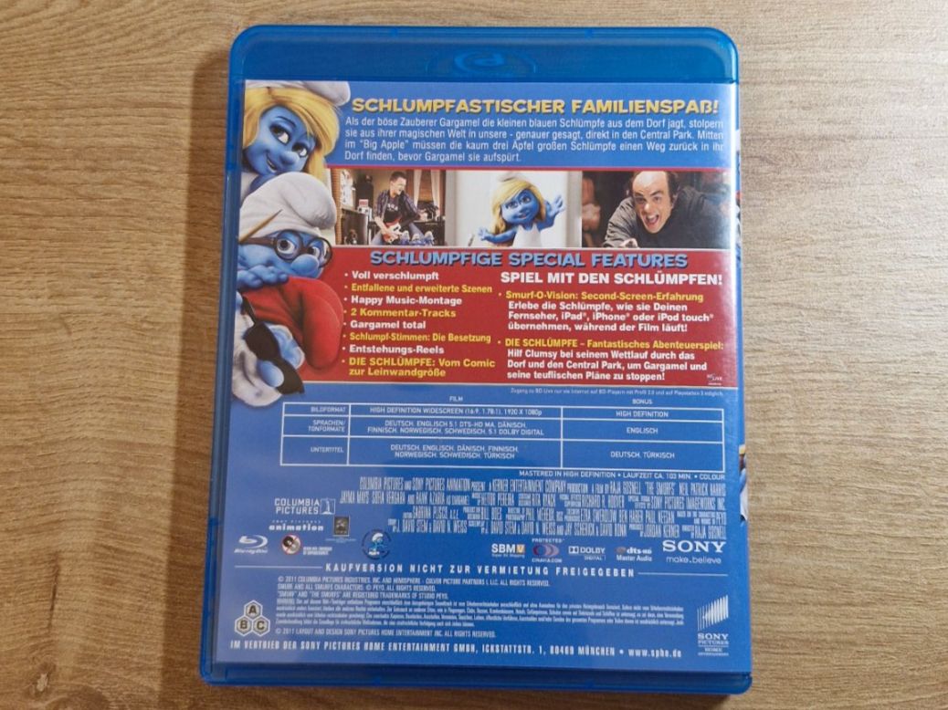 Tutti i DVDs: Die Schlümpfe (2011) Bluray – Usato da Pfungen venduto da Whitie 1