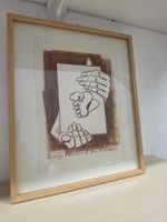 Holzschnitt Hannes Rubin 1987 gerahmt 3/6 orig. Handsigniert
