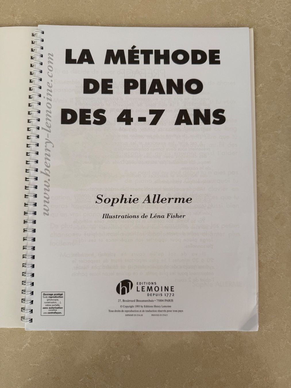 Libri: La méthode de piano 4-7 ans – Usato da La Neuveville venduto da ste_rk86 2