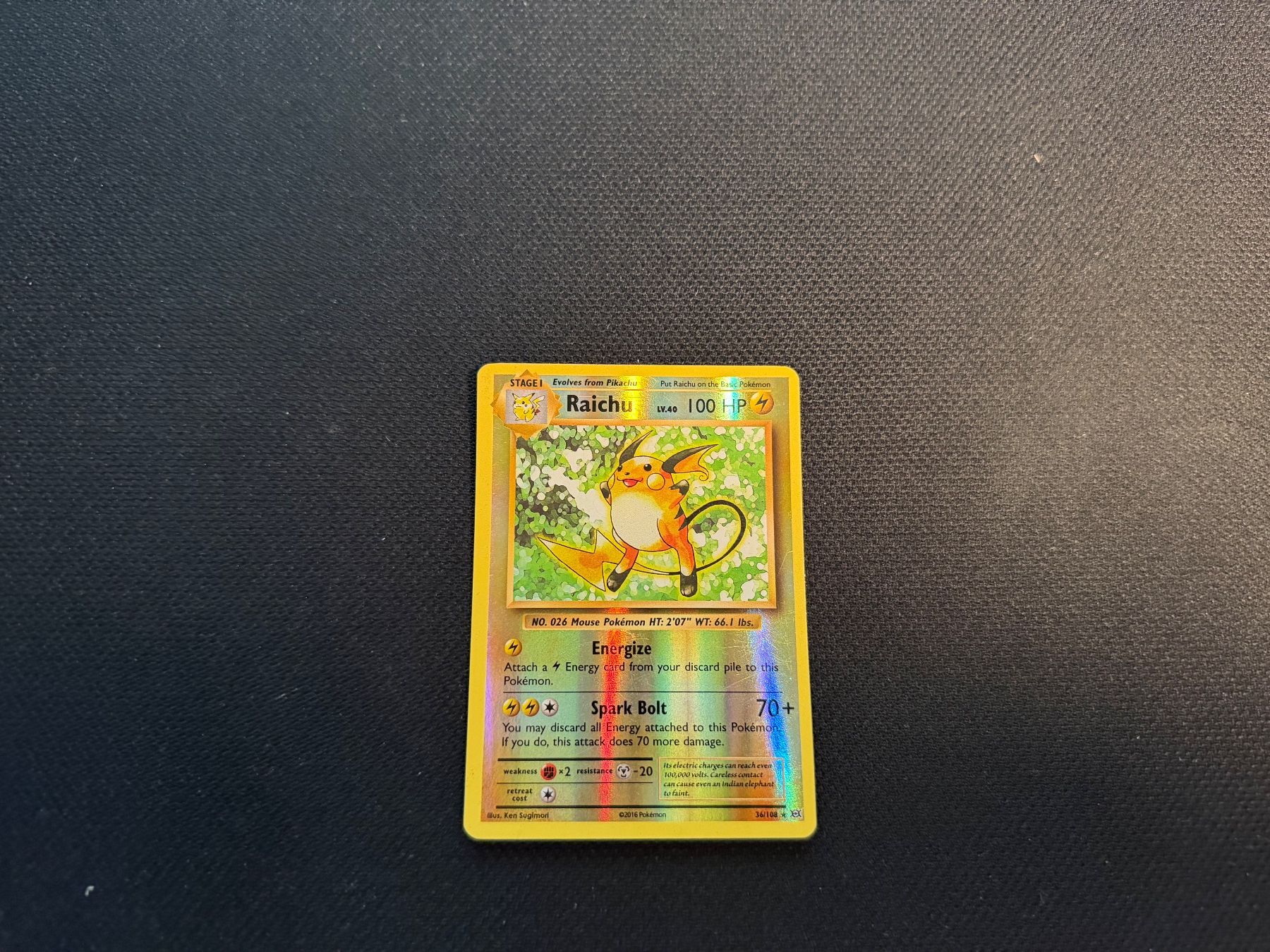 Pokémon Carte collezionabili: Raichu 36/108 - Reverse Holo – Usato da Zürich venduto da mountainwizard00