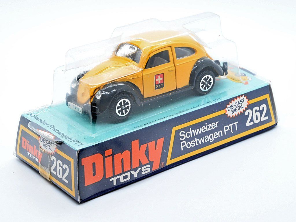 Schuco Modellini d'auto: DINKY TOYS 262 VW KÄFER SCHWEIZER POSTWAGEN PTT – Usato da Zufikon venduto da MatchboxCorner 1