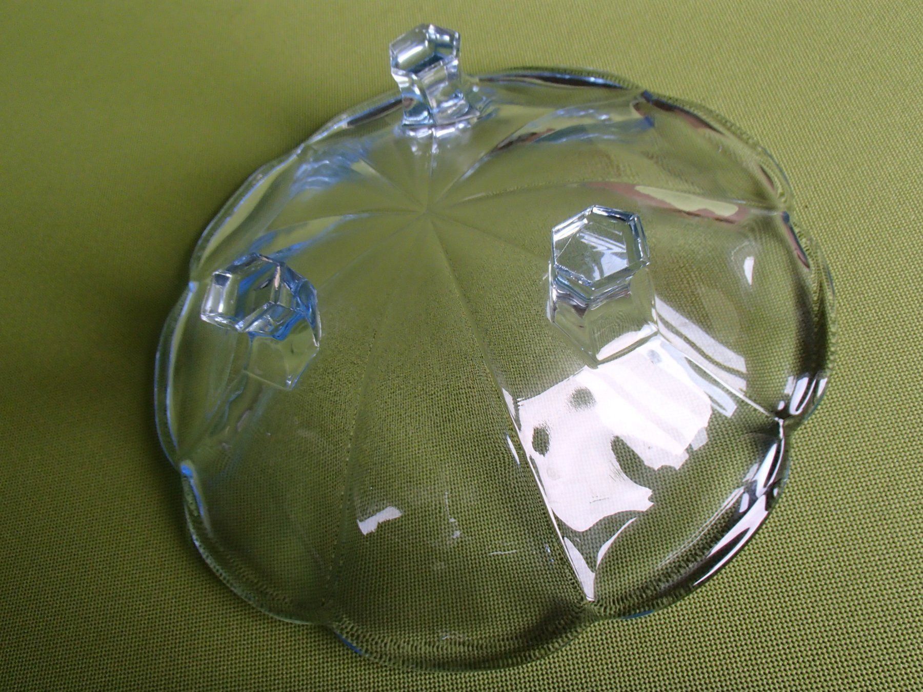 Ciotole: 3 hellblaue Glasschalen auf Füsschen – Usato da Schöfflisdorf venduto da pullux 6