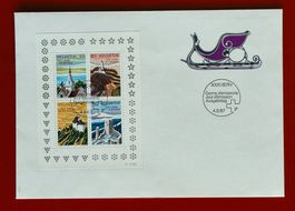 200 JAHRE SCHWEIZ TOURISMUS 753X - 756X BLOCK 757X FDC 1987