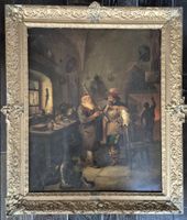 Meno Mühlig "L'armurier" Tableau signé peinture Dresde