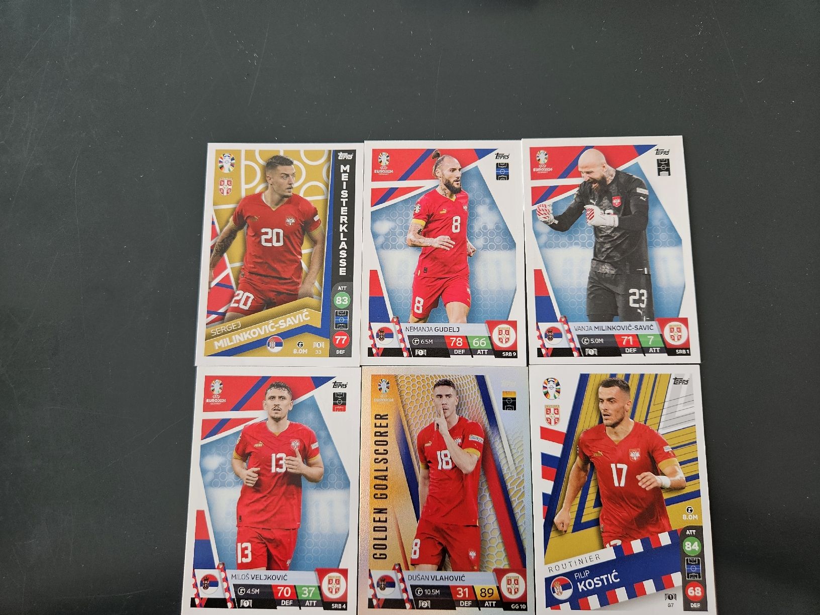 Topps Carte collezionabili: Fussballkarten-Set Serbien 6er Pack – Usato da Biel/Bienne venduto da Platini