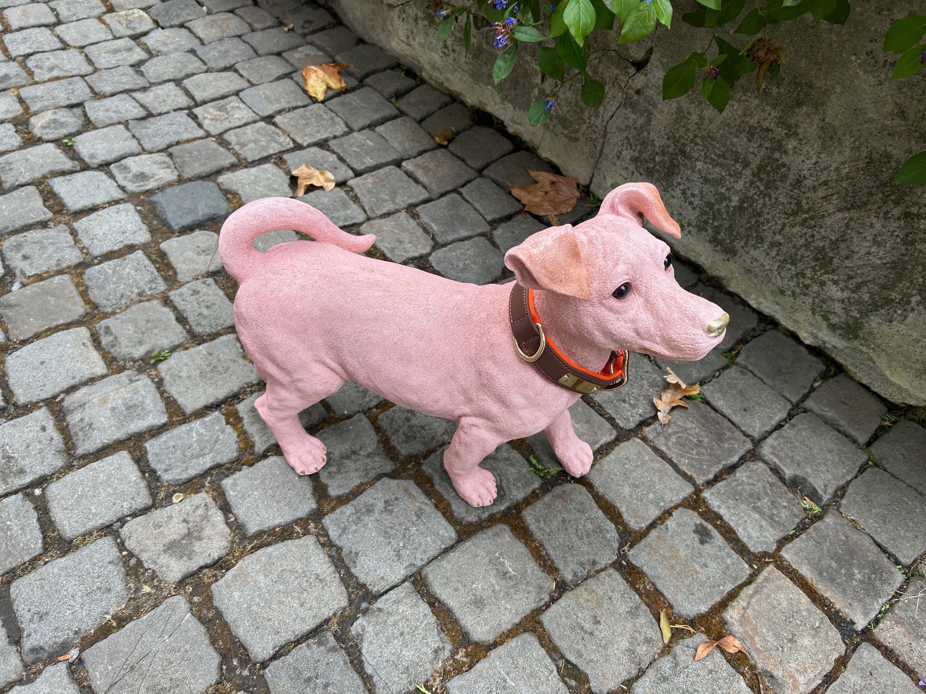 Statuette: H U N D rosa Nackthund – Usato da Rheineck venduto da emma.gut 5