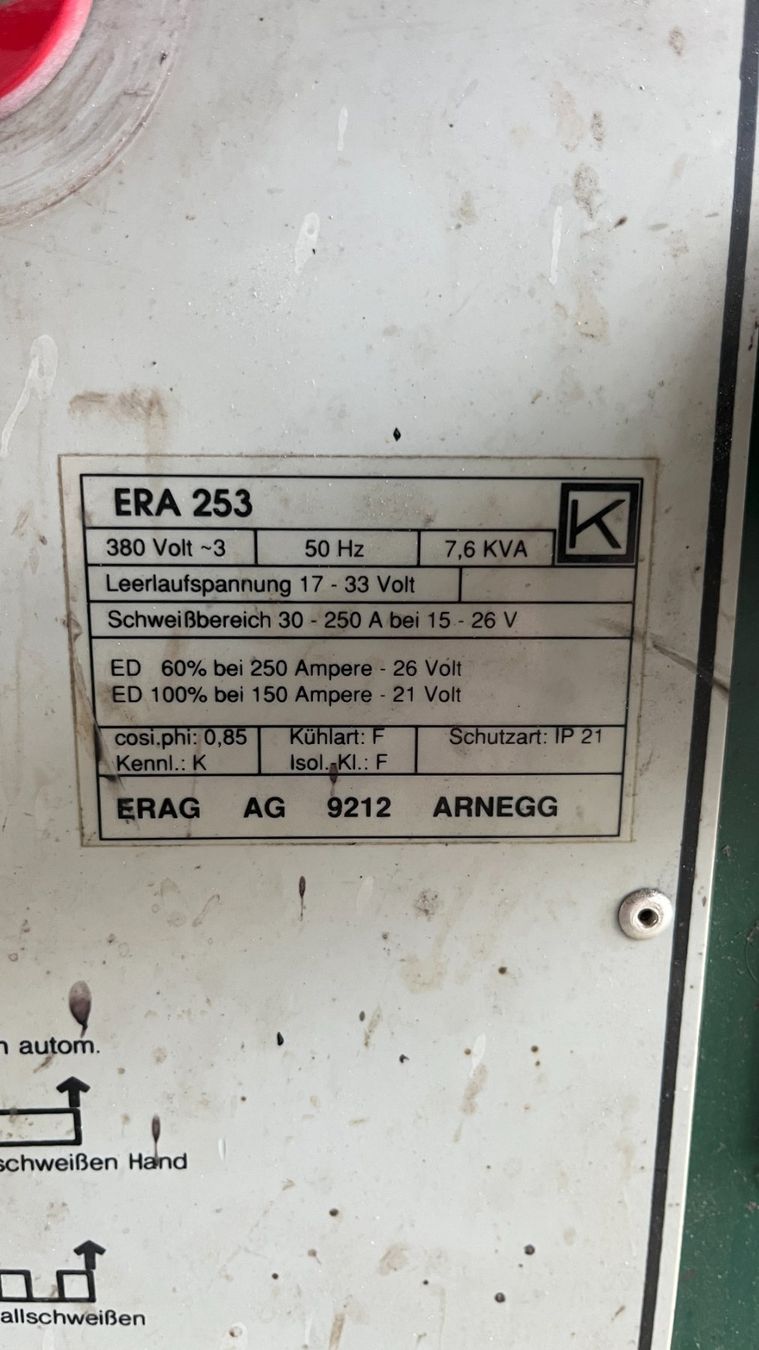 Saldatori: Schweissgerat ERA 253 ERAG AG gebraucht – Usato da Bülach venduto da dlp3lcd 1