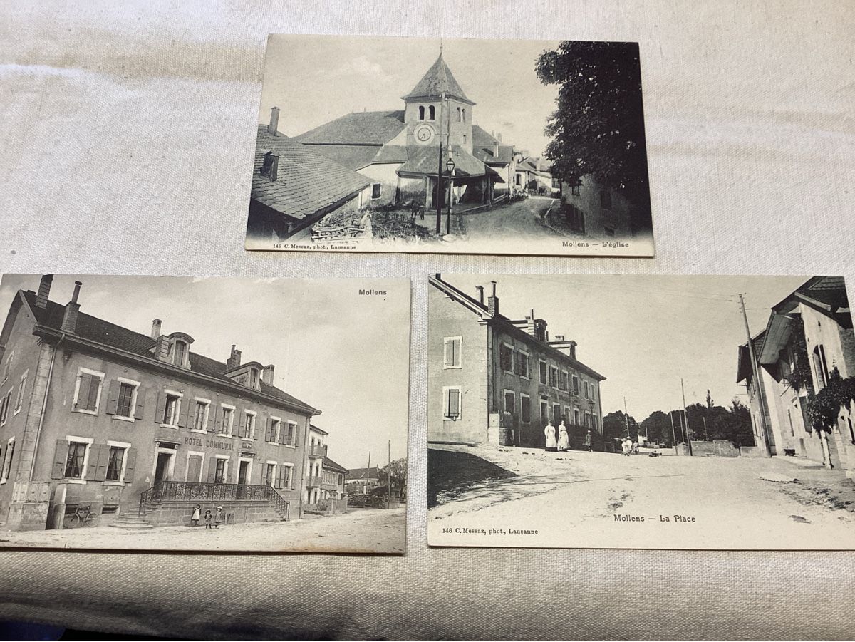 Cartoline postali: Mollens 3 cartes différentes vers 1915 – Usato da Luc (Ayent) venduto da Rebouille