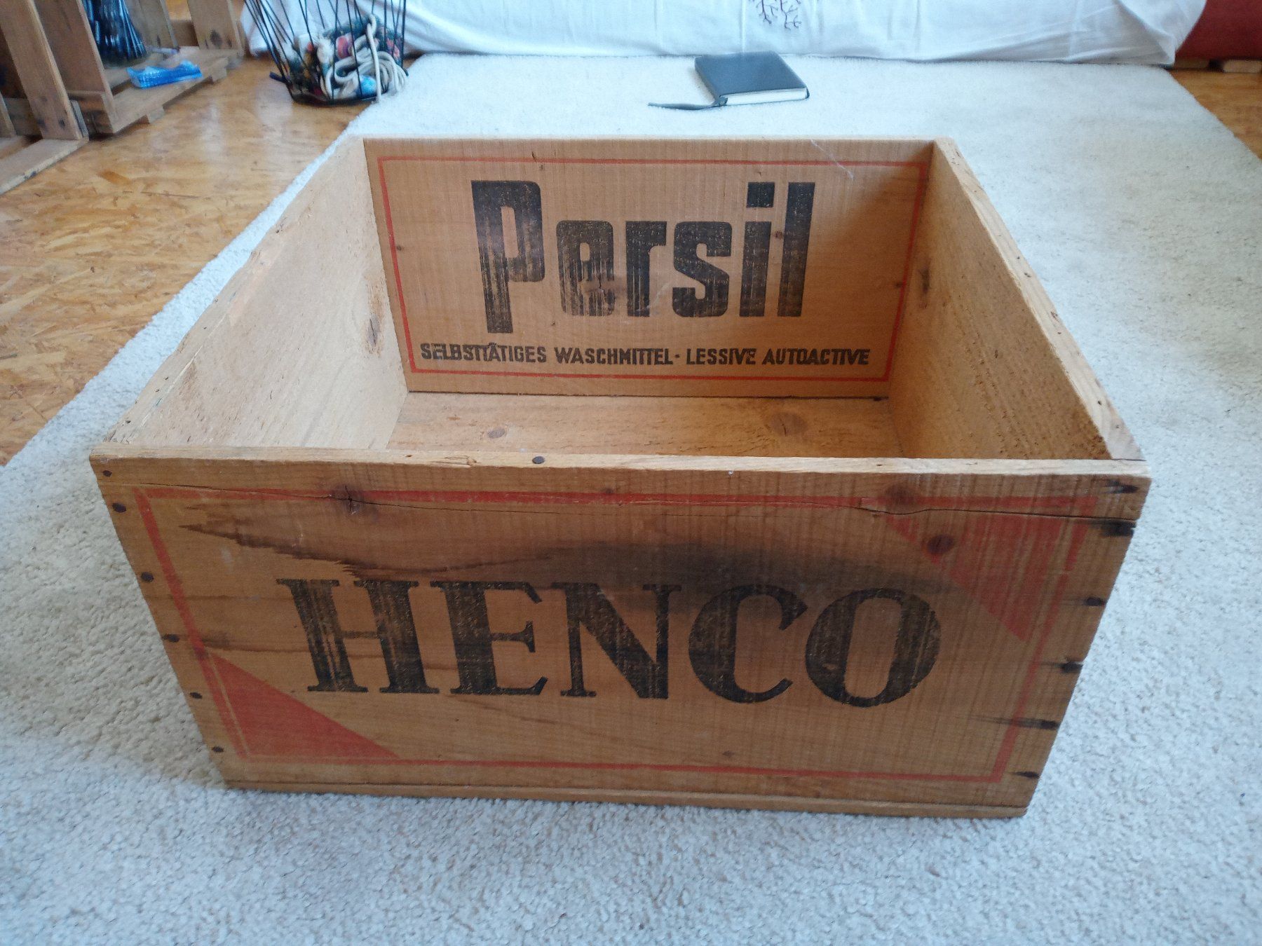 Casse di trasporto: Holzkiste mit werbung Henco Persil – Usato da Prez-vers-Siviriez venduto da Monija70 4