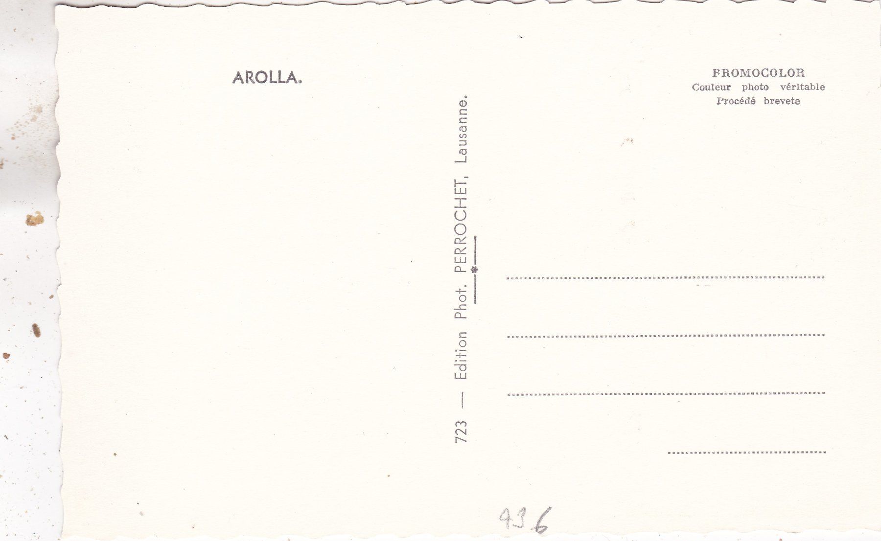 Cartes postales: Arolla – D'occasion à Herisau par Lisegrat2008 1
