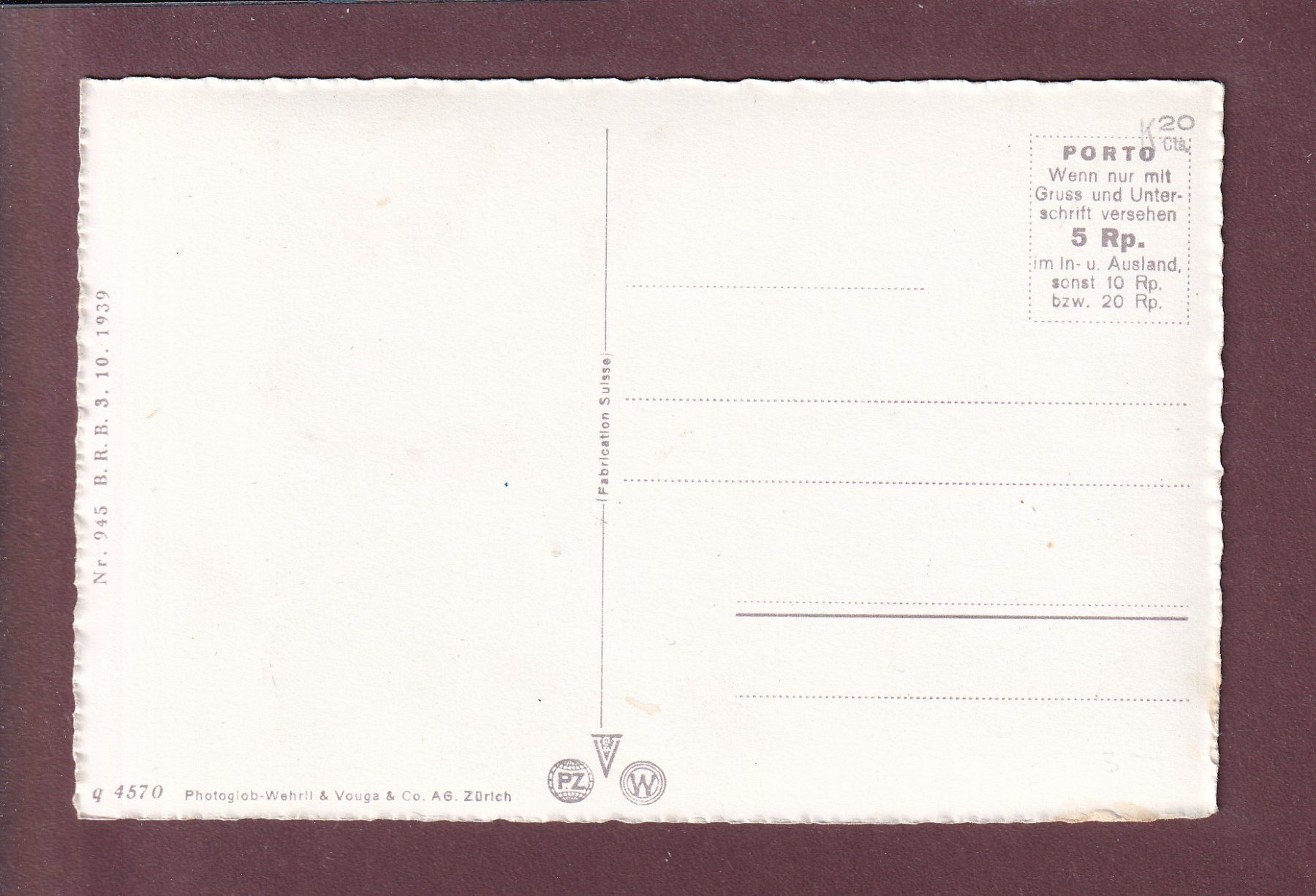 Ansichtskarten: BRIENZ - 1957 – Gebraucht aus Pully von nicecards 1