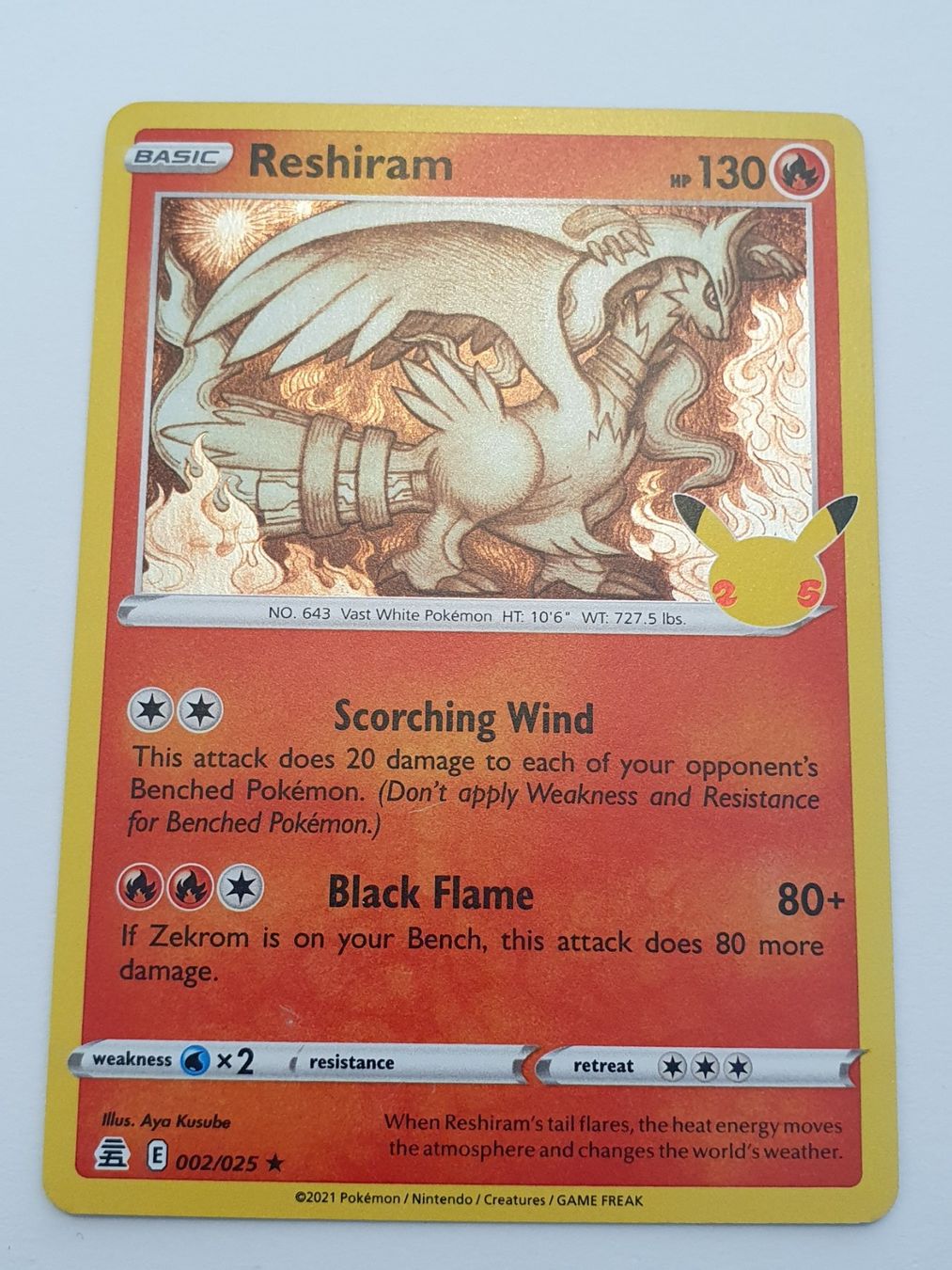 Pokémon Carte collezionabili: Reshiram / 2021 Pokémon / Holo – Usato da Oberdorf BL venduto da BaldenEagle