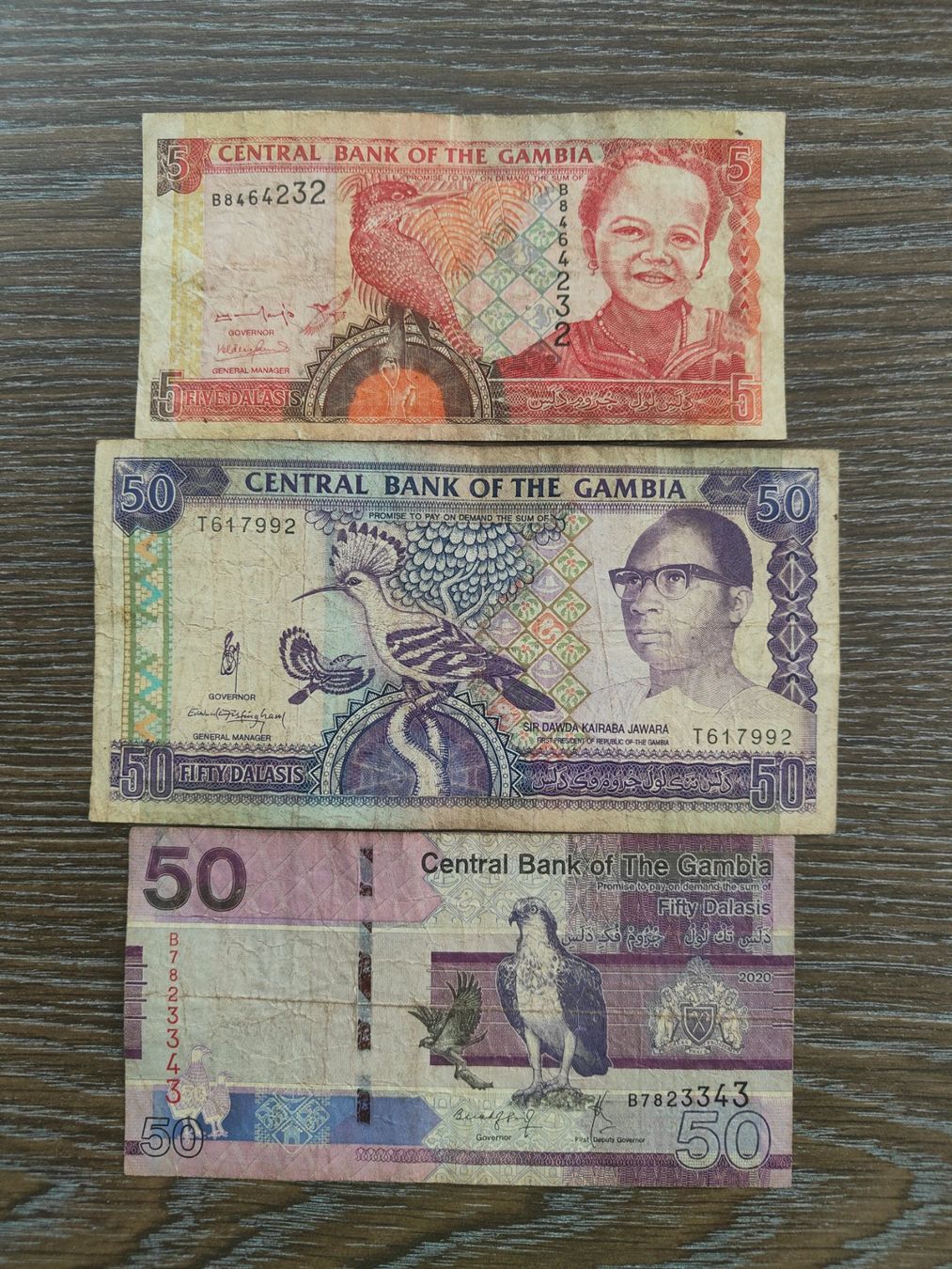 Banconote: LOT Gambia 3 Stück !!!!!!! – Usato da Flaach venduto da Lonzo99