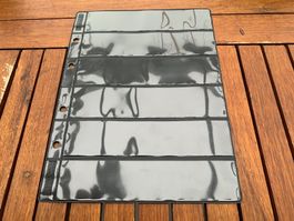Einsteckhülle schwarz für Philswiss-Album, 2x6 Streifen