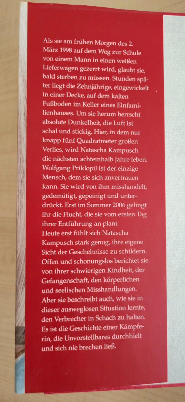 Bücher: Natasche Kampusch – Neu (gemäss Beschreibung) aus Rothenburg von Ajax111 1