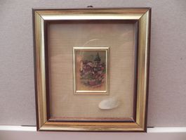 Miniatur Chromolithografie auf 23 karat Blattgoldfolie