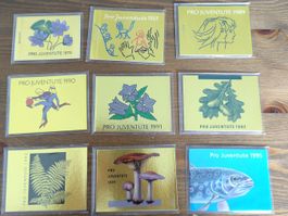 9x Pro Juventute Markenheftchen postfrisch (1975 - 1995)