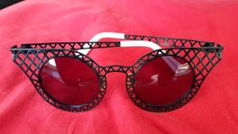HOUSE OF HOLLAND Sonnenbrille schwarz/weiss inkl. Etui