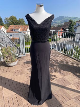 Elegantes, schwarzes Abendkleid (1x getragen)
