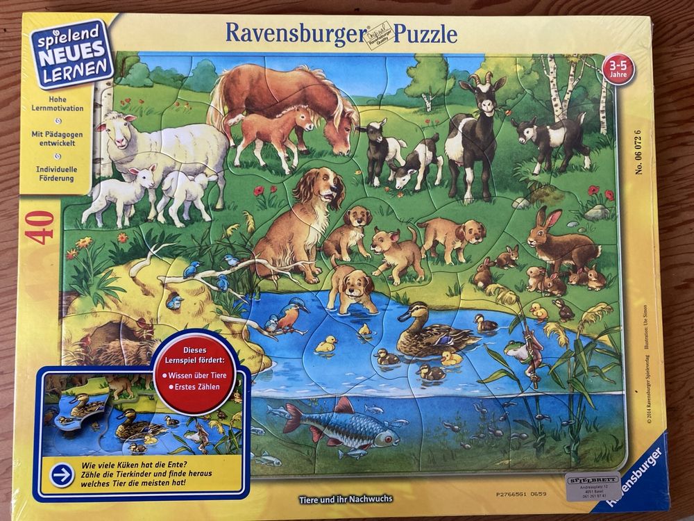Ravensburger Puzzles: Neu! Ravensburger Puzzle 40 Teile - Tiere und Ihr Nachwuchs – Neuf avec emballage d'origine à Basel par AufeinenBlick